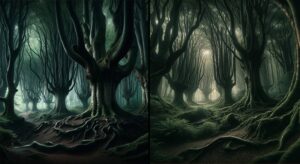 پرامپت جنگل های عمیق و تاریک (Deep, dark forests)