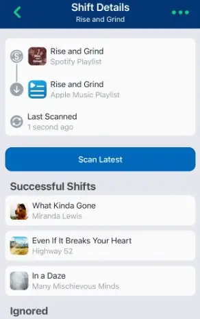 انتقال پلی لیست اسپاتیفای به اپل موزیک از طریق برنامه  SongShift - مرحله 3