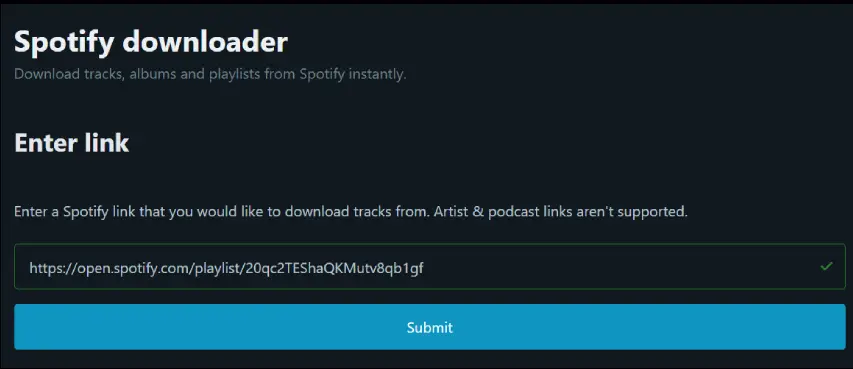 سایت Spotify-downloader